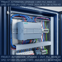 Controlador PLC Siemens S7-1200 Nuevo, 6ES7212-1AE40-0XB0 CPU 1212C 8DI 6DO 2AI DC 20.4-28.8V 75KB Memoria Módulo CPU