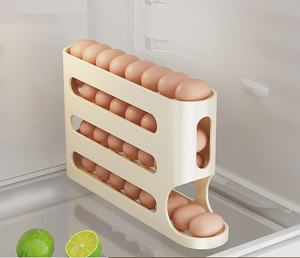 OWNSWING Distributeur d'oeufs roulant automatique à 4 niveaux Porte-oeufs peu encombrant pour réfrigérateur Organisateur d'oeufs de cuisine en plastique durable - Product Image 4