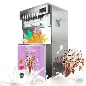 Hot Selling 7 Flavors Soft Serve New Factory Direct Yogurt Frigomat Ice Cream Machine For Sale