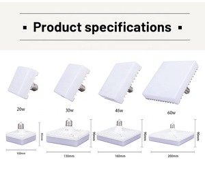 Ampoules LED à économie d'énergie de haute qualité, forme carrée, 20W-60W, 3000K/6500K, compatibles avec les douilles <span class=keywords><strong>E27</strong></span> et B22 - Product Image 6