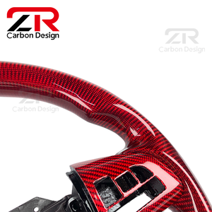 Accesorios Interiores para Automóviles, Volante Deportivo de Fibra de Carbono Rojo para Mazda Speed 3 6 CX-5 CX-7 RX-8 CX30 2008-2020 - Product Image 2