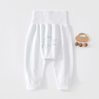 Pantalon Harem Décontracté pour Bébé en Coton Respirant, Taille Haute, Protection Ventrale, Imprimé Éléphant, Entrejambe Large