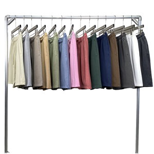 Shorts pour hommes de haute qualité, personnalisés avec logo, écologiques, été, 160g, solides, décontractés, anti-froissement, respirants, Oxford, gym, séchage rapide - Product Image 4