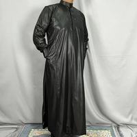 Daffah original filé polyester à manches longues robe islamique caftan Jubah Abaya Jalabya ethnique arabe Thobe vêtements musulmans pour l'Aïd