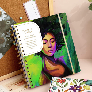 En gros 2024 A5 Agenda Planificateur Cahier Journal Personnalisé Belle Fille Noire Argent <span class=keywords><strong>Calendrier</strong></span> Organisateur <span class=keywords><strong>Pas</strong></span> <span class=keywords><strong>Cher</strong></span> Beau Cadeau - Product Image 4