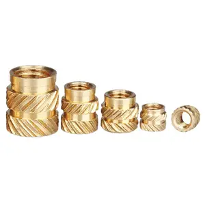 M3-m4-m6-m8 full series single pass B embedded parts/injection molded copper inserts/knurled nuts