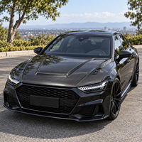Capot moteur en fibre de carbone compatible avec Audi A7 S7 C8 2020-2022, pièce de mise à niveau extérieure en carbone noir à visser