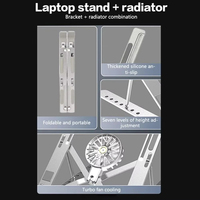 Laptopkoelerstandaard Opvouwbare notebookcomputer Koelpad Draagbare standaard voor 16-18 inch tablet Laptop Desktopbeugel met ventilatoren