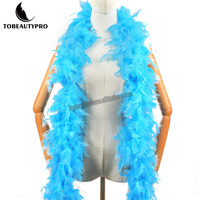 Écharpe bleue en plumes de dinde Chandelle pour la décoration de la maison, les fêtes, les mariages, Noël, l'artisanat, les vêtements, les costumes, la danse, les accessoires