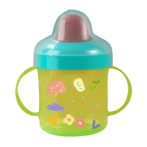 Bouteille d'eau d'apprentissage pour bébé en plastique PP sans BPA, 200 ml, avec double poignée, <span class=keywords><strong>bec</strong></span> de canard, mignonne, anti-fuite, en silicone, fleur - Product Image 2
