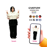 Poupée en peluche personnalisée noire en robe longue pour fille, vente directe d'usine, commande selon l'image pour des poupées de haute qualité, jouet en peluche sur mesure