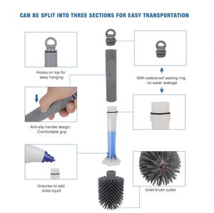 Cepillo de Limpieza para Inodoro de Plástico Suave PP TPR con Dispensador de Jabón Líquido, Cepillo para Baño con Dispensador de Jabón - Product Image 3