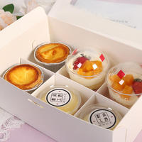 Boîtes cadeaux de luxe personnalisées avec logo, 9 compartiments, pour chocolats, desserts, pâtisseries, gâteaux, avec fenêtre transparente, vente en gros