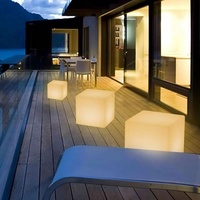Chaise de bar rustique moderne de 16 ''LED pour dîner dans les hôtels Bares Outdoor Malls Night Clubs en matière plastique durable