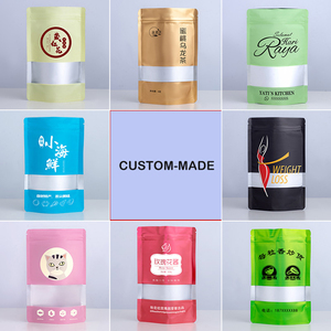 Tùy chỉnh in bao bì màu đứng lên túi có thể khóa lại túi Mylar nhôm màu đen trắng với cửa sổ rõ ràng bằng chứng Mùi - Product Image 6