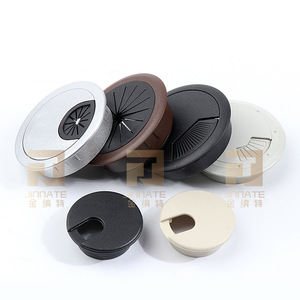 Dustproof Cover Round Cable Hole Cover For Desk Office Cable Management Plastic Parts JNT-175 Detachable Bolt Inserting Type - Product Image 1
