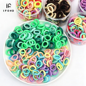 IFOND - Bandas Elásticas para el Cabello para Niños, Sin Costuras, <span class=keywords><strong>de</strong></span> Felpa, 2 cm, Paquete <span class=keywords><strong>de</strong></span> 100 Unidades, Colores Pastel, Lazos Suaves para Cabello Fino, OEM ODM - Product Image 1
