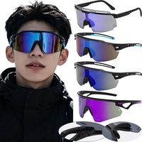Nouvelles Lunettes de Soleil 2026 Haut de Gamme à Miroir Incurvé Effet Irisé pour Hommes et Femmes, Idéales pour la Randonnée et le Cyclisme en Extérieur, Anti-Vent