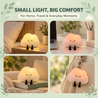 Veilleuse pour enfants en forme de lune, couleur réglable, autonomie de 30 heures, LED colorée, silicone ABS, commande tactile, sans BPA