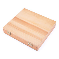 Boîte cadeau rectangulaire en bambou/bois faite à la main, ensemble de couverts de 72 pièces avec options de logo et de design graphique personnalisés