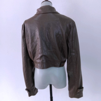Veste en similicuir PU courte personnalisée pour femmes, style moto