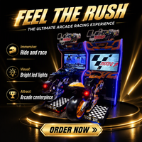 Jeu d'arcade pour enfants sur moto, simulateur de course de moto, divertissement interactif