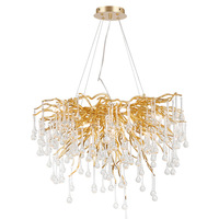 Chất Lượng Cao Sang Trọng Hiện Đại Crystal Chandelier Chiếu Sáng Vàng Đồng Cây Chi Nhánh Crystal Chandelier Pendant Lights