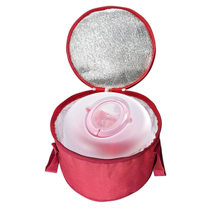 <strong>Slow</strong> <strong>Cooker</strong> Reusable Cake Carriers Casserole Cooler <strong>Bags</strong> Potluck Picnics Lunch <strong>Bag</strong> Red Round Insulated Thermal Pie Carrier - Product Image 2