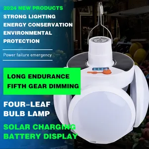 Howlighting dẫn ánh sáng có thể sạc lại Lều đèn xách tay bóng đá bóng đèn đa chức năng có thể gập lại USB năng lượng mặt trời cắm trại đèn lồng