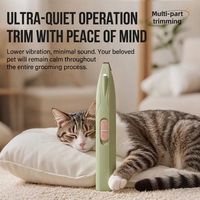 Tondeuse à poils pour pattes d'animaux rechargeable, tondeuse électrique pour le toilettage des pattes des chiens et des chats avec lumière