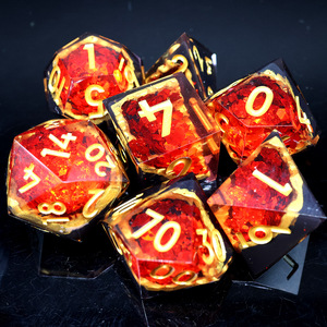 Stunning Red Geode Polyhedral RPG Dice Set,Unique Handmade Resin DND Dice for <strong>Dungeons</strong> <strong>and</strong> <strong>Dragons</strong> <strong>Board</strong> <strong>Games</strong> &amp; Role-G3 - Product Image 2