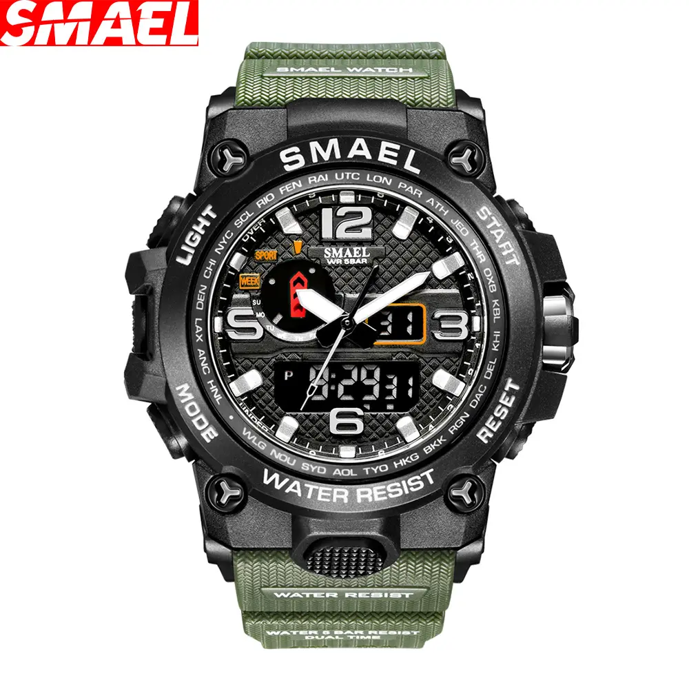 Factory Sports Smael Quartz Watch Analog Wrist Led Display Luxury Mens Digital Watches