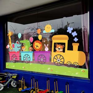 Pegatina de <span class=keywords><strong>Vinilo</strong></span> Transparente Personalizada, Impresa con UV de Doble Cara, Electrostática, Removible, <span class=keywords><strong>para</strong></span> <span class=keywords><strong>Ventanas</strong></span> de Vidrio - Product Image 3