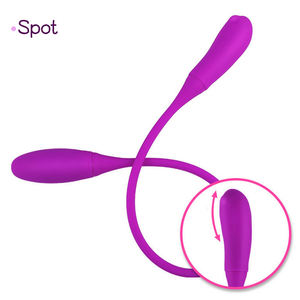 Vibrador de silicona de <span class=keywords><strong>doble</strong></span> cabeza con consolador <span class=keywords><strong>doble</strong></span> para vibrador de huevos conveniente anal lésbico - Product Image 1