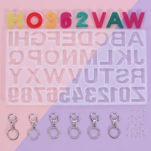 Commercio all'ingrosso piccolo alfabeto lettera e numero <span class=keywords><strong>di</strong></span> Silicone multiuso stampo <span class=keywords><strong>di</strong></span> cristallo trasparente resina epossidica per utensili da torta - Product Image 1