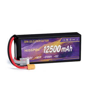 Batterie au lithium semi-solide Hosopow 12500mAh 12.5Ah 6S 8S 12S 22.2V 350Wh pour drone agricole - Product Image 2