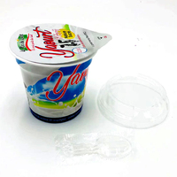 Pots à Yaourt en Plastique de 125g avec Étiquette Thermo-Rétractable Personnalisée