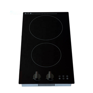 Table de cuisson à plaques céramiques horizontales doubles intégrées, 2 brûleurs, cuisinière à <span class=keywords><strong>induction</strong></span> électrique intégrée et sur plan de travail <span class=keywords><strong>pour</strong></span> usage domestique - Product Image 1