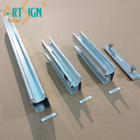 Rails de montage de panneaux solaires en aluminium pour toitures plates, système de support photovoltaïque