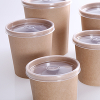 Restaurant en gros en vrac de qualité alimentaire jetables utilisent des couvercles en plastique PP pour récipient à soupe