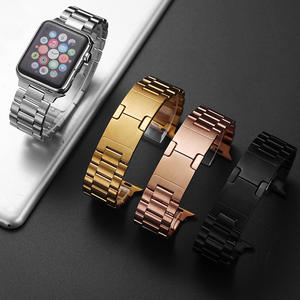 Correa de Acero Inoxidable para <span class=keywords><strong>iWatch</strong></span> 10 con Cierre de Mariposa, 190mm de Longitud, Venta Internacional - Product Image 2