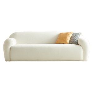 Set Divano Doppio Stile Crema per Piccoli Appartamenti, Camera da Letto Ragazze, Salone di Bellezza o Negozio di Abbigliamento - Lamb - Product Image 5