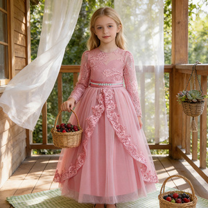 Meiqiai <span class=keywords><strong>Robe</strong></span> de Luxe en Dentelle Florale pour Enfants, Col Rond, <span class=keywords><strong>Robe</strong></span> de Mariée <span class=keywords><strong>Blanche</strong></span> de Cérémonie pour Filles de 8 à 10 Ans - Product Image 6
