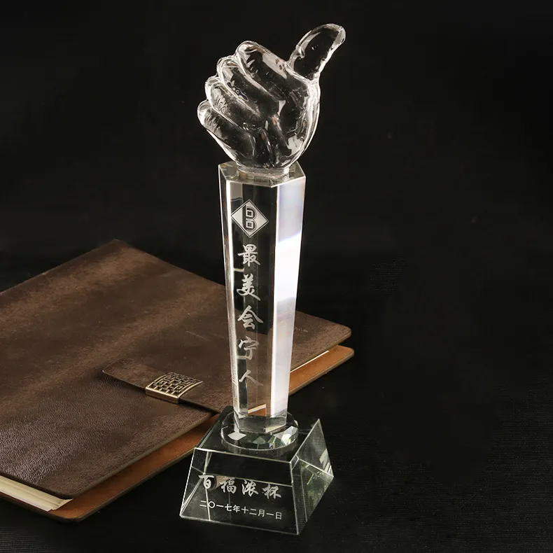 Ngôi sao nổi tiếng ngón tay cái Tay Kim Cương giải thưởng pha lê cúp huy chương giải thưởng cho cuộc thi nghiên cứu phim âm nhạc quà lưu niệm
