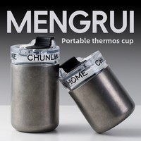 Mug isotherme en acier inoxydable Chunlin, à pression manuelle, portable, pour les sorties, tasse à café pour femmes, isolation de 6 heures, design minimaliste moderne