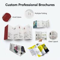 Feuillet plié en trois parties en papier offset A5 avec logo personnalisé imprimé et gaufrage