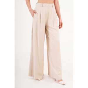Pantalones de Mujer Beige al por Mayor, Plisados, con Doble Bolsillo, Corte Holgado, Transpirables, Estilo Coreano, Talla XL - Product Image 6