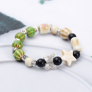 2025สำหรับเด็กผู้ชายเด็กผู้หญิงกำไลข้อมือการ์ตูนสัตว์เซรามิกทำด้วยมือกำไลเซรามิครูปปลาแมวสัตว์ประหลาดของขวัญสำหรับนักเรียน - Product Image 2