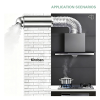 Capot de cheminée en acier inoxydable 304 extra épais, résistant au vent, pour hotte aspirante extérieure, conduit d'évacuation mural