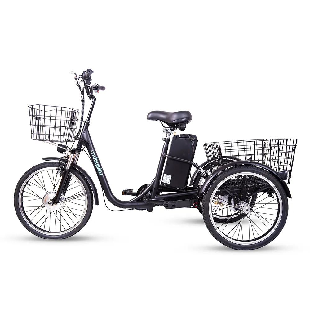 Bicicletas elétricas baratas, bicicleta adulto 3 roda com cesta